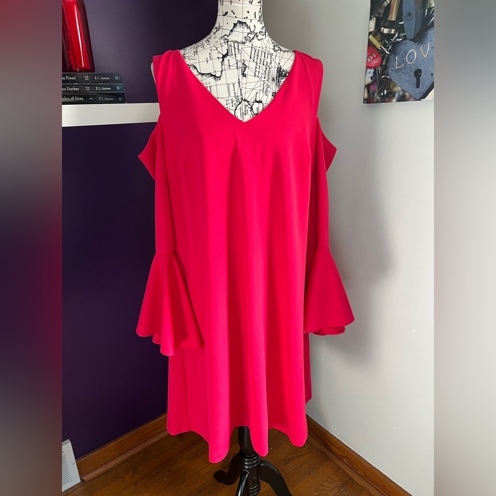 Lane Bryant Cold Shoulder Bell Sleeve Dress